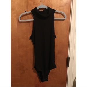 Black Ribbed leotard